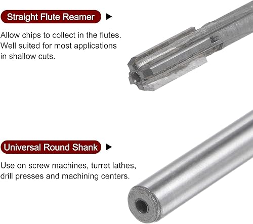 Miniatura 4 de HARFINGTON Escariador de chucking de 0.264in H7 punta de carburo recta, vástago redondo, fresadora