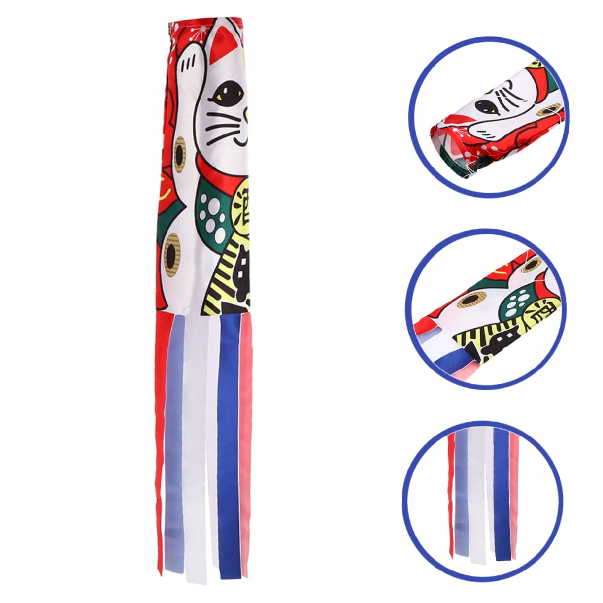 TOYANDONA 5 Stück Garten Windsock Outdoor Hängen Saisonal Veranda Dekorationen Japanisches Katzendekor Outdoor- Säulenwindsack Windsäcke Draußen Katzenschmuck Im Freien