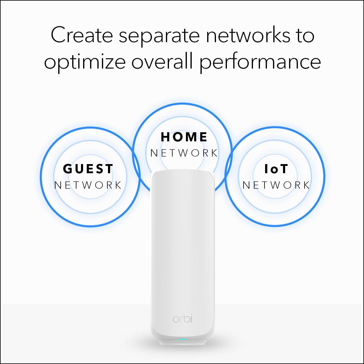 NETGEAR Orbi 370 Series Dual-Band WiFi 7 Mesh Network System for Home (RBE373) – Wireless Router + 2 Extenders, Security Features, 5 Gbps, Covers 6,000 sq.ft., 70 Devices, 2.5GB Internet Port, BE5000