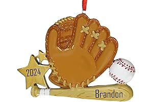 Personalized Baseball Christmas Ornaments