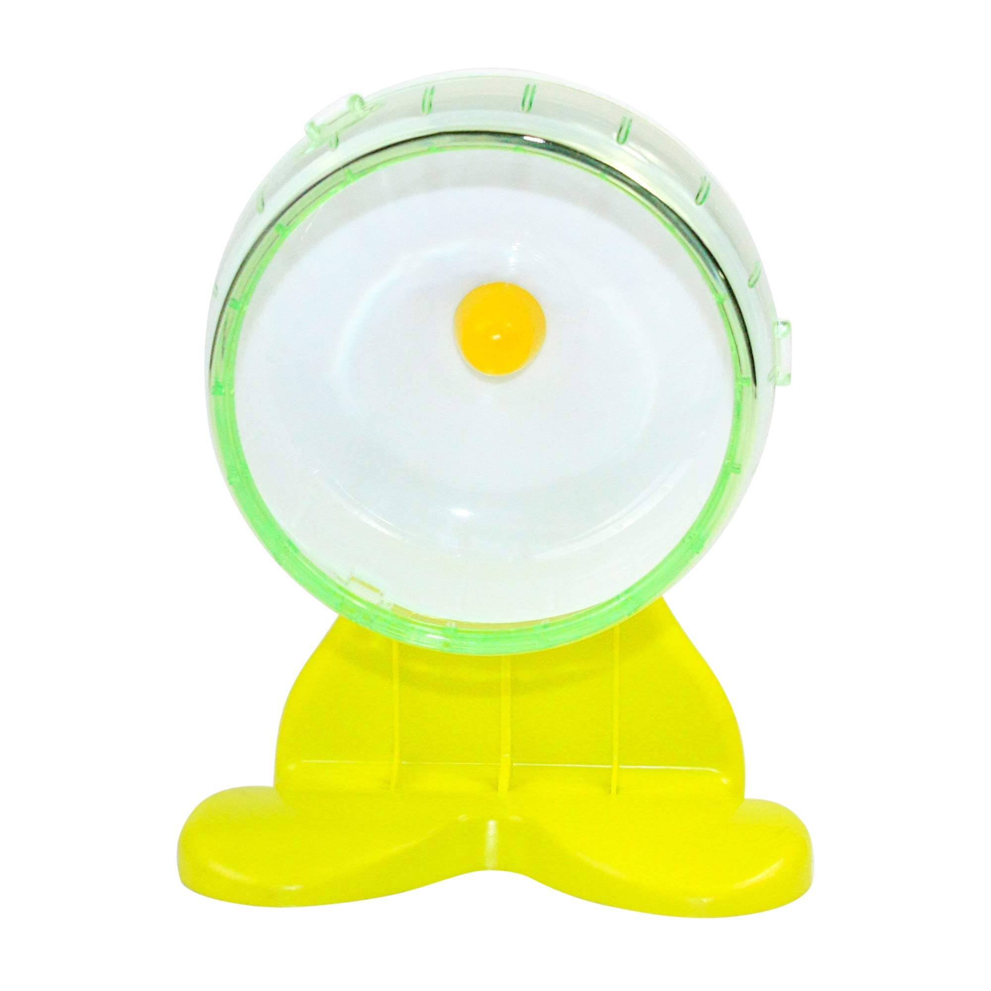 DZL- Rueda de plástico para hámster con Soporte Rueda para cobayas,Rueda Hamster Silent Running Rodillo Ejercicio Juguete de Ruedas for Mascotas pequeñas hámster Color Aleatorio(SoporteRueda12CM)