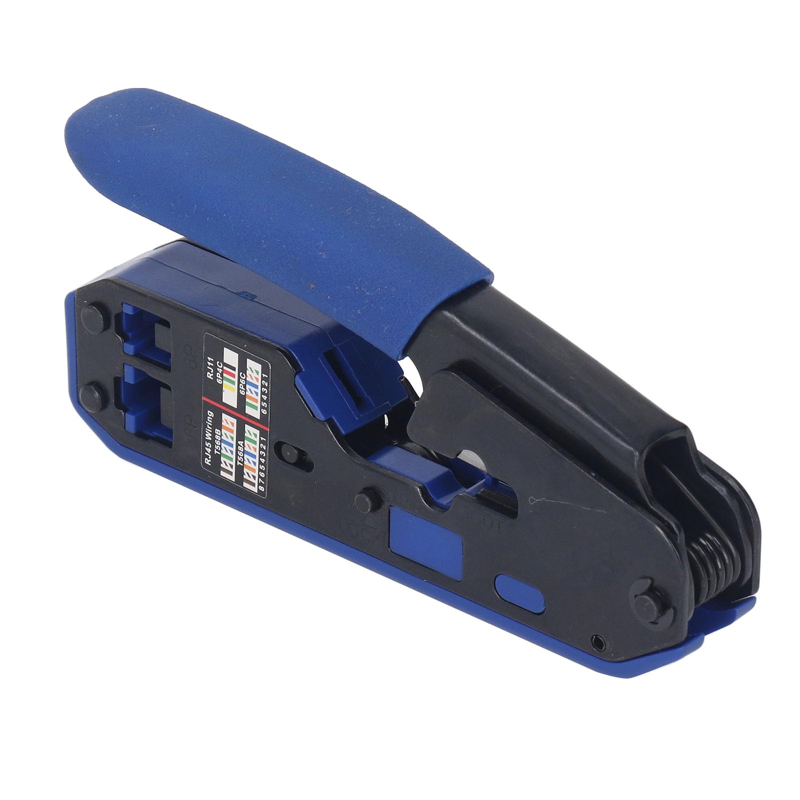 Kit d'outils de sertissage RJ45, ensemble d'outils de sertissage avec testeur de câble réseau, tête de cristal 8P8C pour connecteur Cat5 Cat6, comprend une pince à dénuder, un