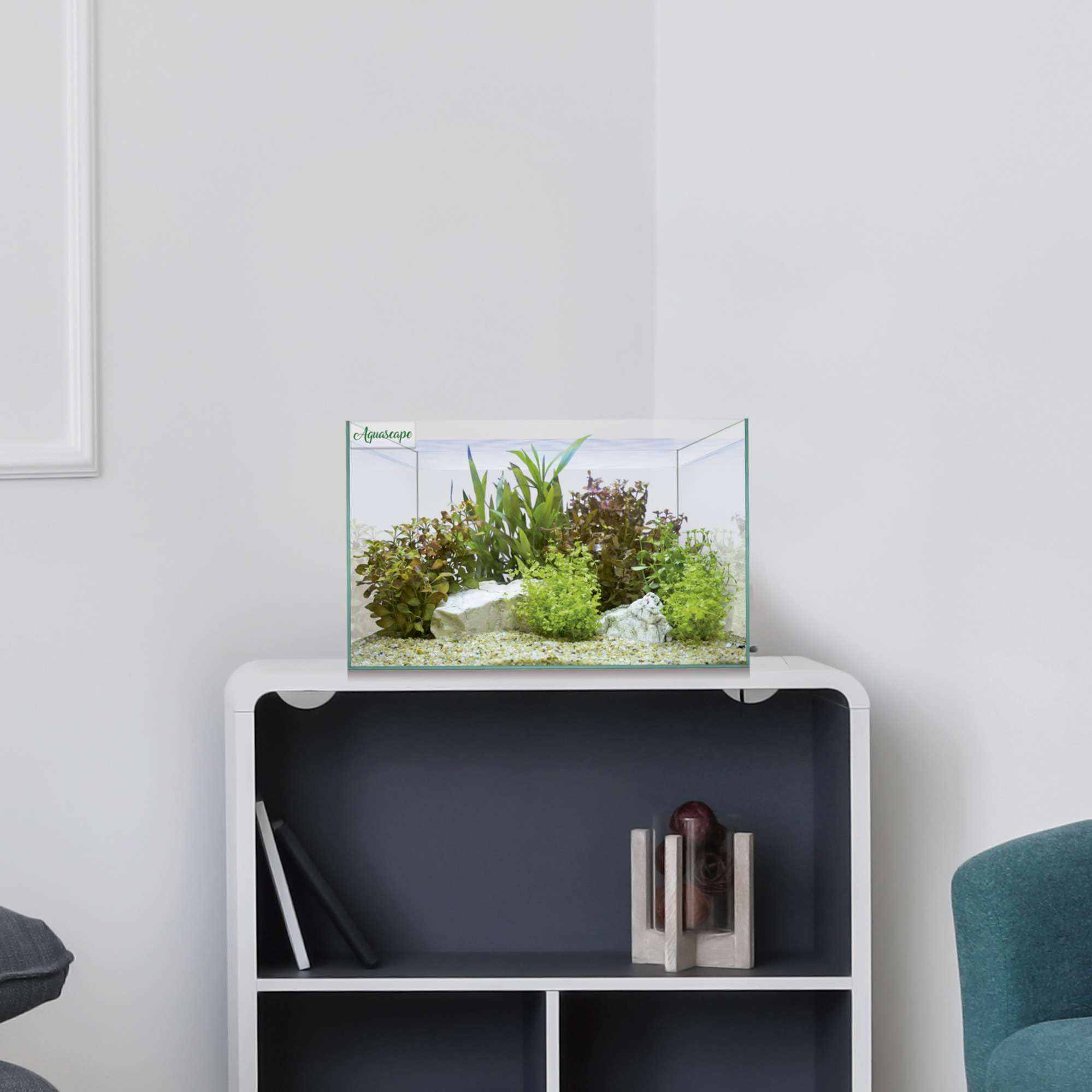ICA AAQ8 Urna Aquascape Basic 8, 30x15x18 cm, 6,8L, Ideal para Nano Acuarios y Terrarios