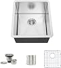 TORVA Bar Sink 13 x 15 Undermount Kitchen Sink 16 Gauge Stainless Steel Bar or Prep Sink Single Bowl