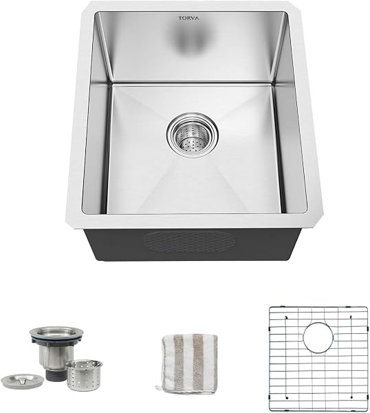 TORVA Undermount Kitchen sink Stainless Steel Single Bowl 16 Gauge Kitchen sink Deep 9