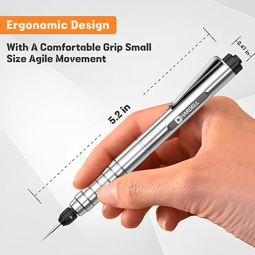 Miniatura 3 de Bolígrafo de grabado eléctrico, herramienta de grabado HARDELL 37000RPM, máquina de grabado inalámbrica USB para artistas y bricolaje, grabador