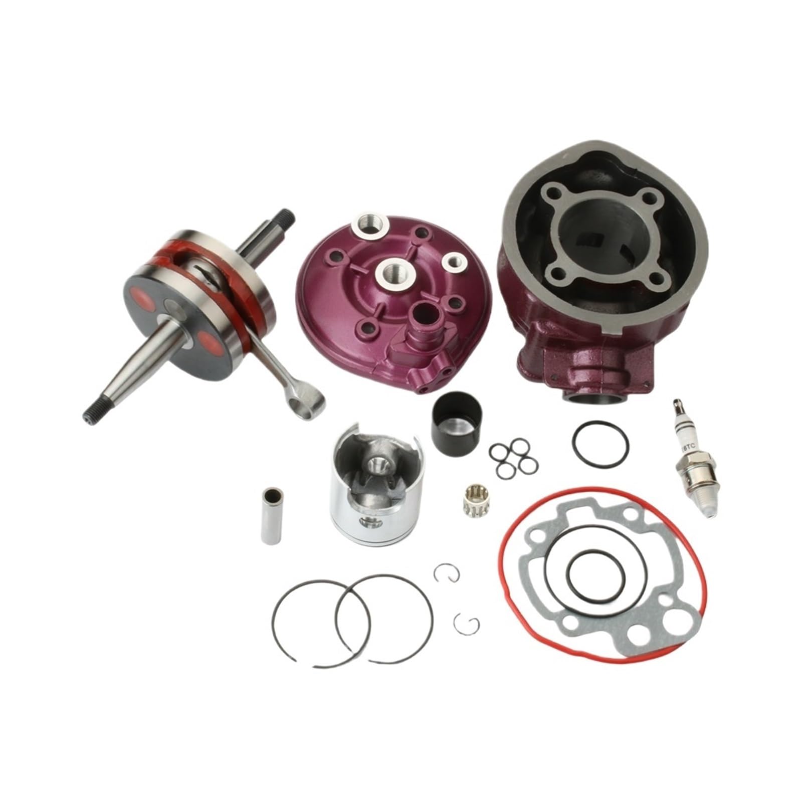 Cilindro de Gran diámetro y cigüeñal para motor 2T AM6 de 50cc a 90cc