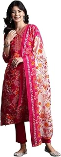 assume fab Women Viscose Rayon Embroidery V Neck Maternity and Feeding Zip Kurti Pant and Dupatta-picture-33