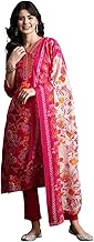 ASSUME FAB Women Viscose Rayon Embroidery V Neck Maternity and Feeding Zip Kurti Pant and Dupatta