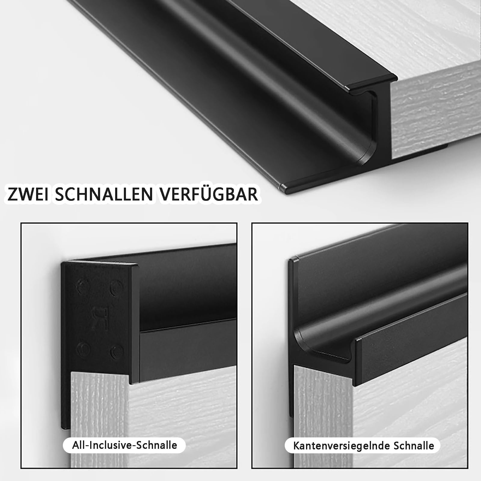 Generisch Türgriffe Aluminium Möbelgriffe für Schrank, 40-140 cm, langlebig und elegant, ideal für Haustüren und Innenräume, 2er Set