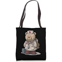 Nice Doctor Teddy Bear with Emergency Suitcase Costume Tote Bag
