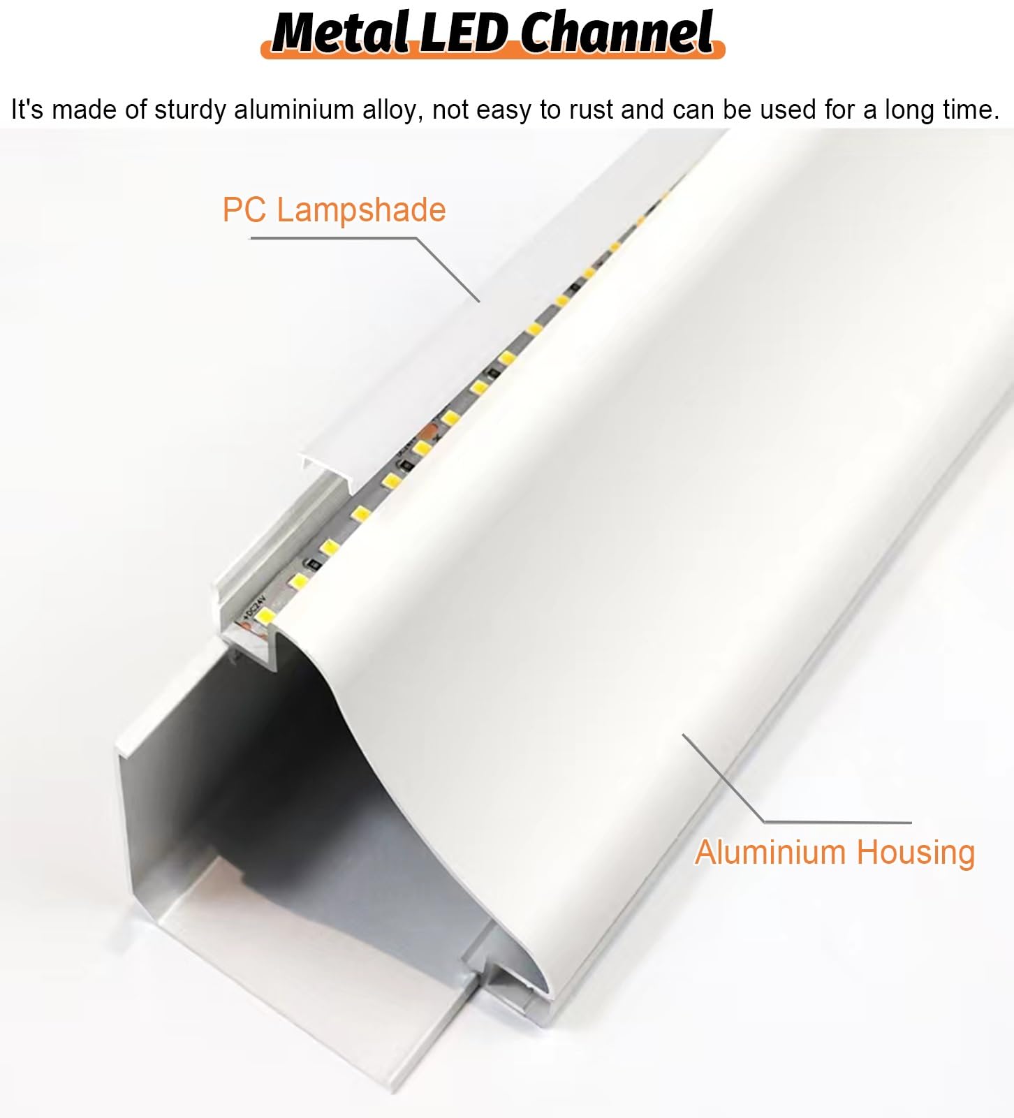 Dwustronny system oświetlenia LED do taśm 8 mm, aluminiowy kanał ścienny i sufitowy, obudowa listwy przypodłogowej, 14,0 m, dekoracja domu