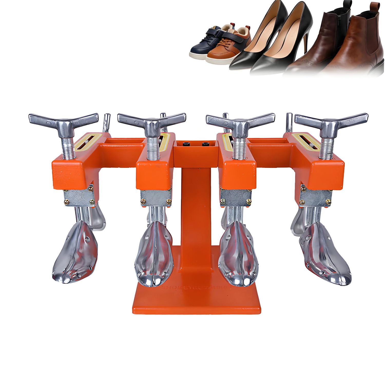 AiODiO Professional Shoe Stretching Machine for Cobbler & Shoemaker, Men Women High-Heeled Child Shoe Last Expanders and Repair Tool，Durable and Easy to -Operate 4Heads