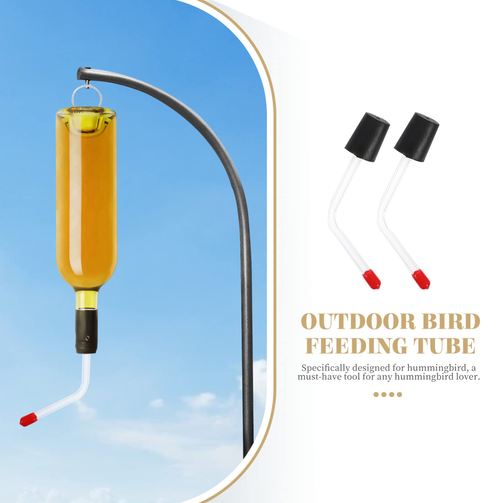 YARNOW 3 Ensembles Mangeoire À Eau pour Colibris Mangeoire pour Oiseaux Remplacement De La À Colibris Tubes Bird Feeder s pour Oiseaux Accessoire Extérieur 4 Pièces * 3