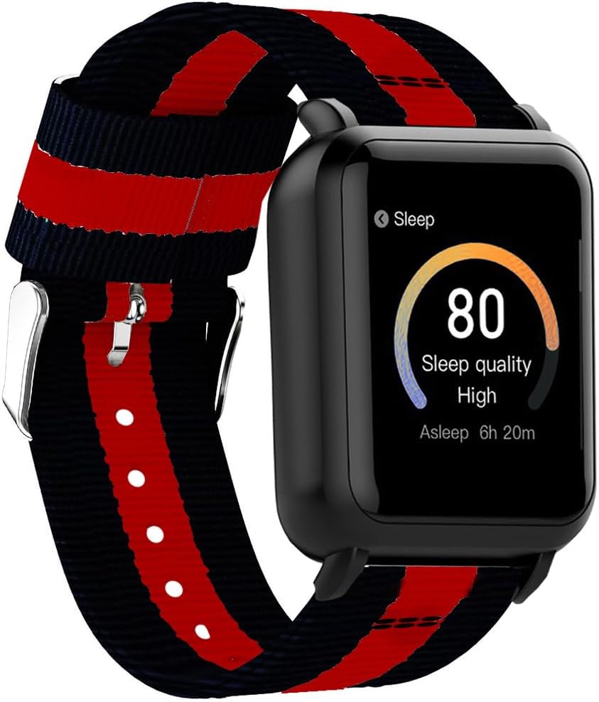 Lamshaw Compatible with 3Plus Vibe Pro bands, Nylon Woven Fabric Replacement Strap Compatible with 3Plus Mega/Callie/Vibe Plus/Vibe + / Vibe+ (Gen 2) / Vibe Lite/Vibe Lite BT/Vibe Pro/Cruz Smartwatch