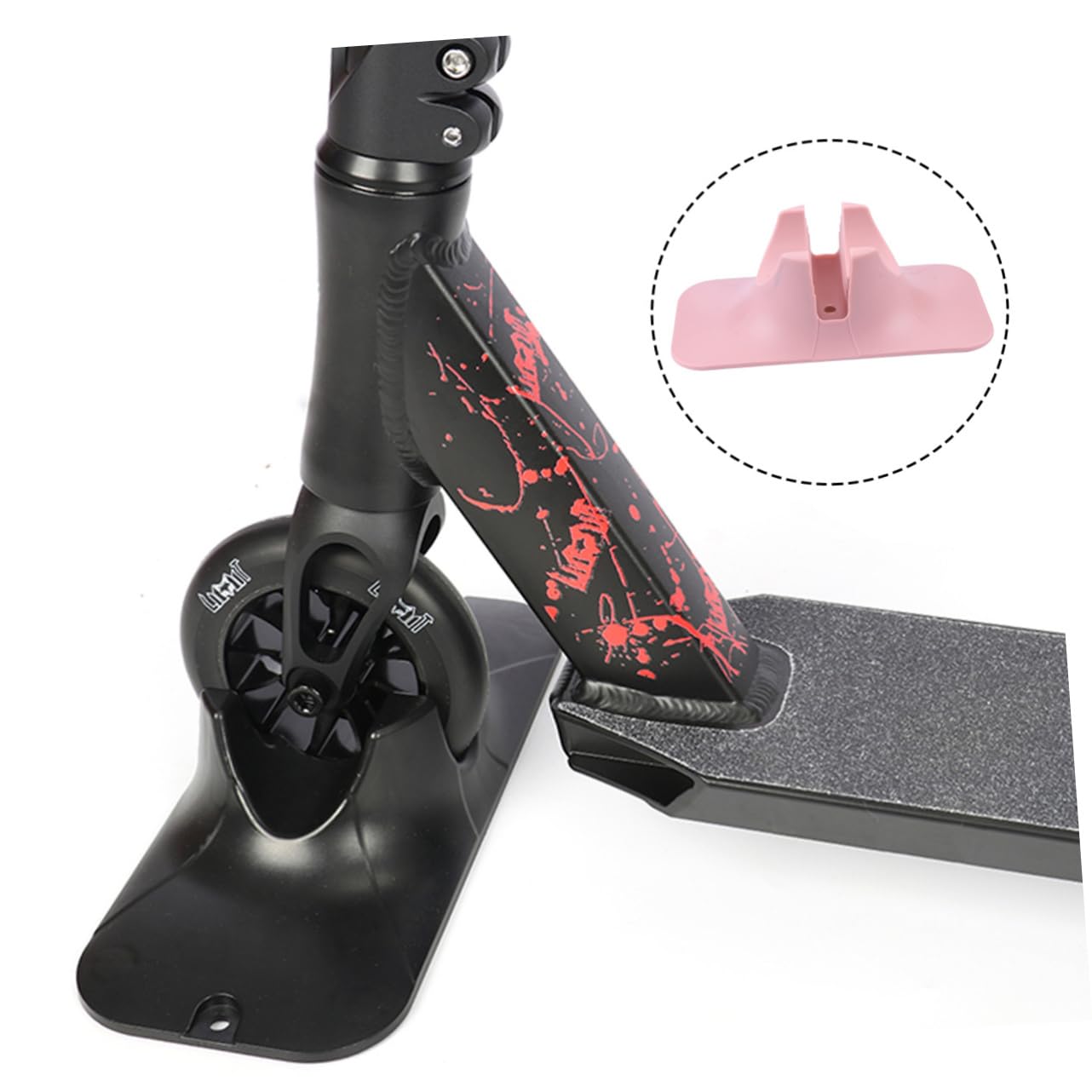 Soporte para Patinete, Base Estable de ABS, Fijación Tornillos, 1 Pieza, para Garaje o Patio