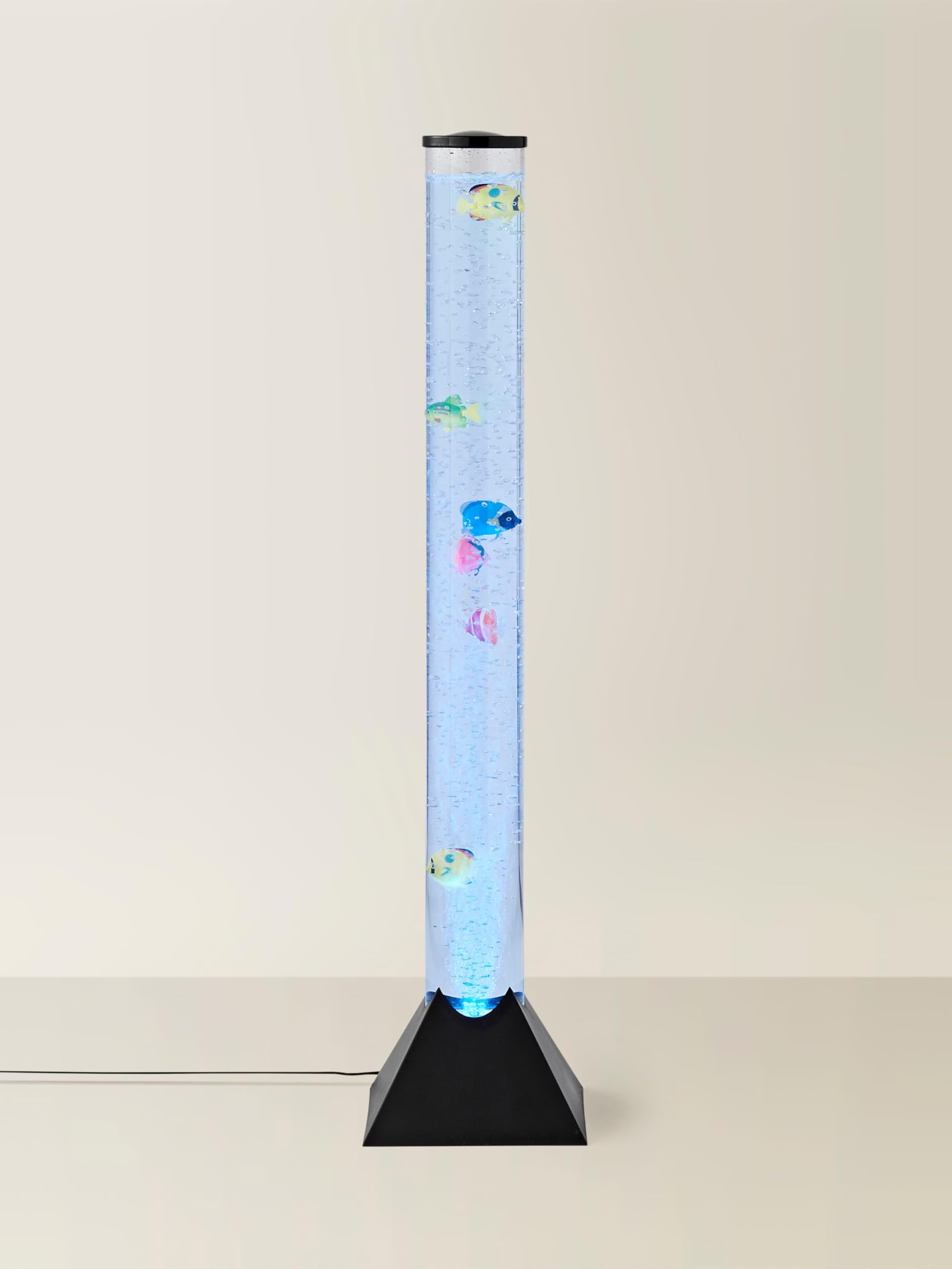 Minisun Multicolor | 80Cm Colour Changing Led Bubble Tower Floor | Sensory & Mood Lighting, Home Décor & Improvement Essential | Includes Assorted Fish