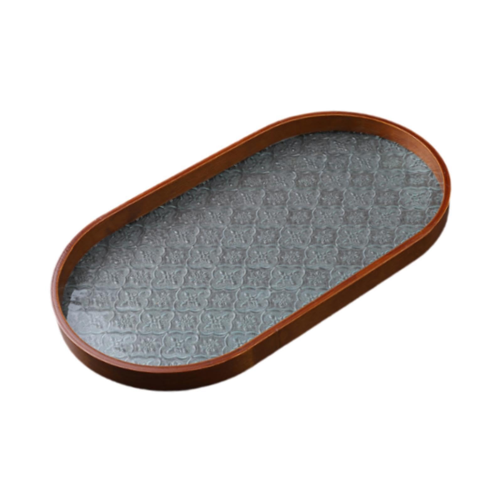 AMSLSIU Sophisticated Serving Tray Platter Snack Trays Specialty Plates Buffet Plates Jewelry Storage Trays Ample Storage Space Serving Tray Platter Fruit, Oval