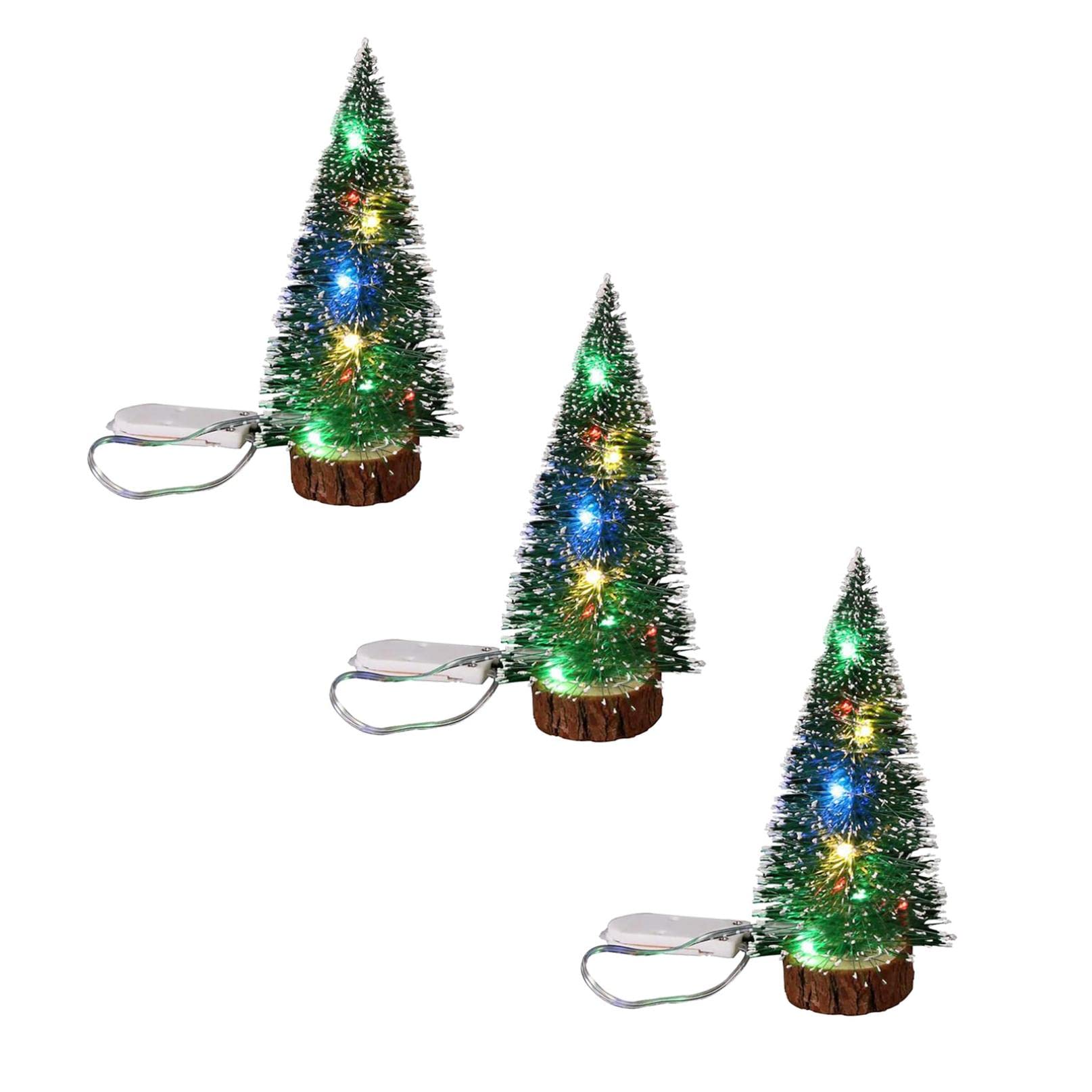 Buy HowLoo op Mini Christmas Tree with LED Light, PreLit Artificial Christmas Tree with Wood