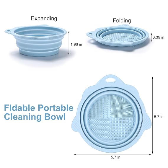 Etercycle Foldable Silicone Makeup Brush Cleaner Bowl
