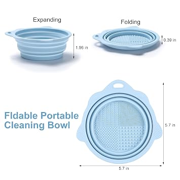 Etercycle Foldable Silicone Makeup Brush Cleaner Bowl