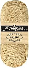 Scheepjes Catona Shine 50 g – Knitting and Crocheting Yarn Colour 404-G Gold