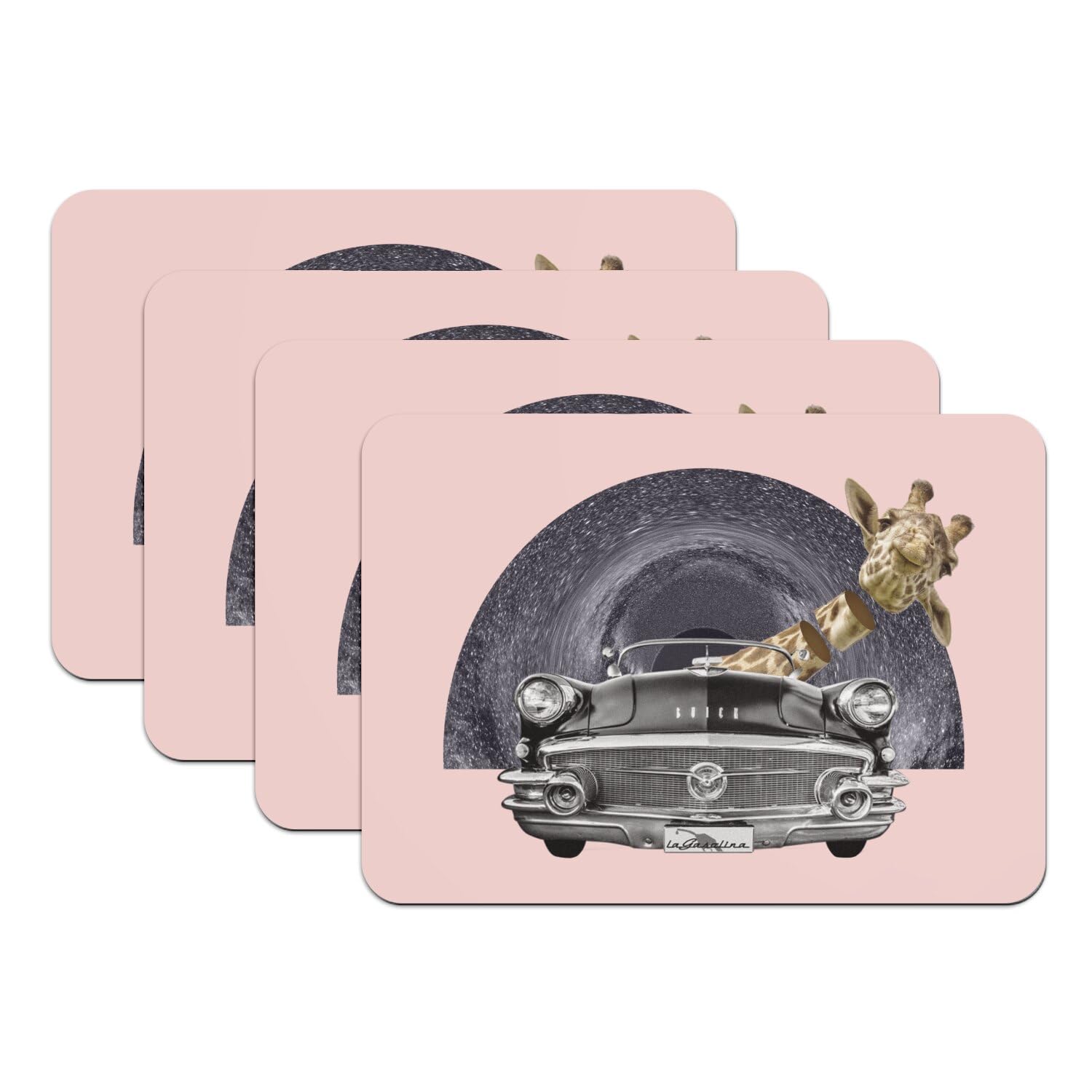 Set de table rose antidérapant pour éviter les taches et les verres renversés sur la nappe