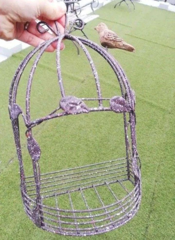 26cm 鳥かご アンティーク調 インテリア 雑貨 ガーデニング アイアン