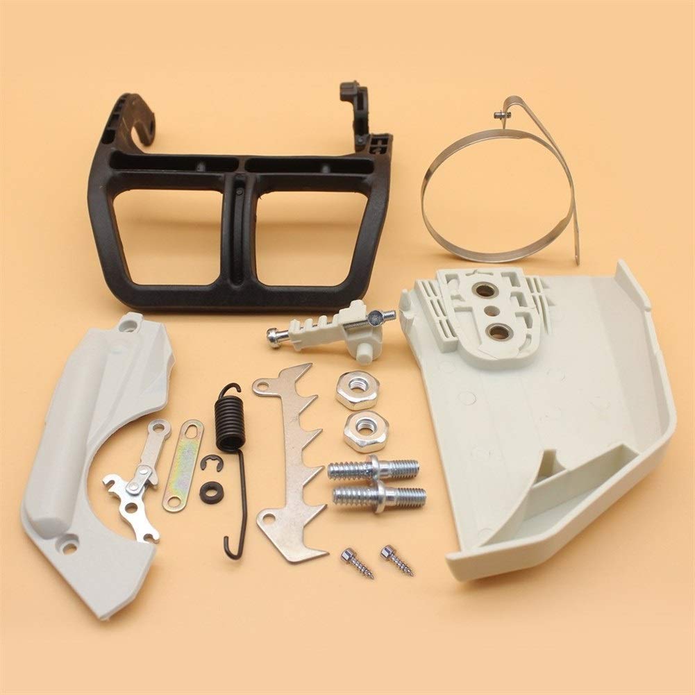 Tensor de cubierta de embrague de palanca de manija de banda de freno de cadena compatible con piezas de repuesto de motosierra STIHL MS180 MS170 017018