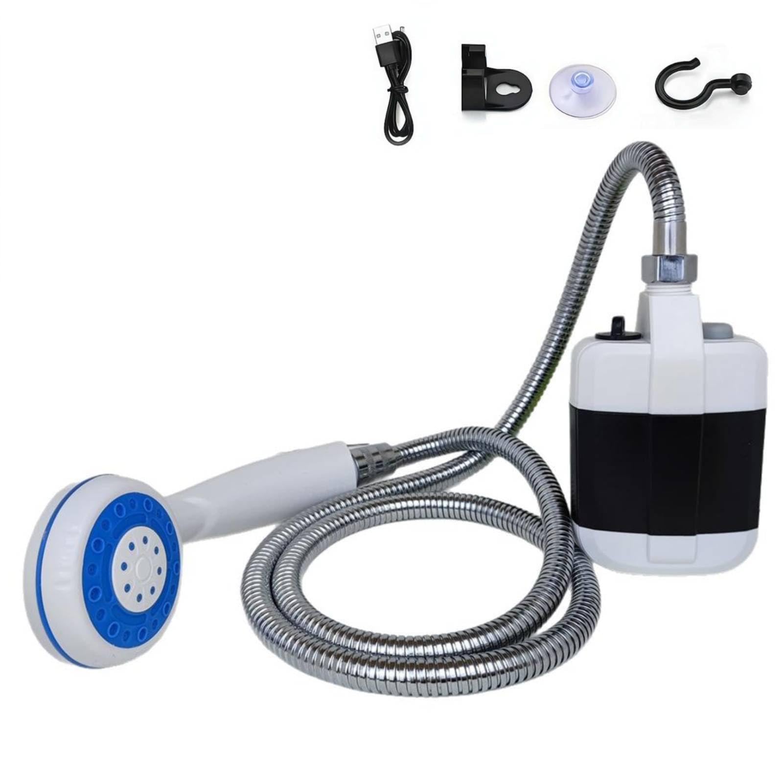 Portable Rechargeable Camping Shower Pump, 4000mAh Battery, 2026 New Outdoor Shower Head Sprayer, For Camping, Hiking, Travel, car washing, pet cleaning