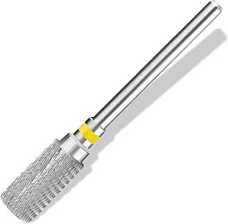 Tungsten Carbide Acrylic Nail Drill Bit Flat Top Cylinder Efile Electric File Machine Head Tip for Manicure Polishing Art Remove Gel Polygel 3/32" 2 Way Professional Tech (Extra Fine Grit)