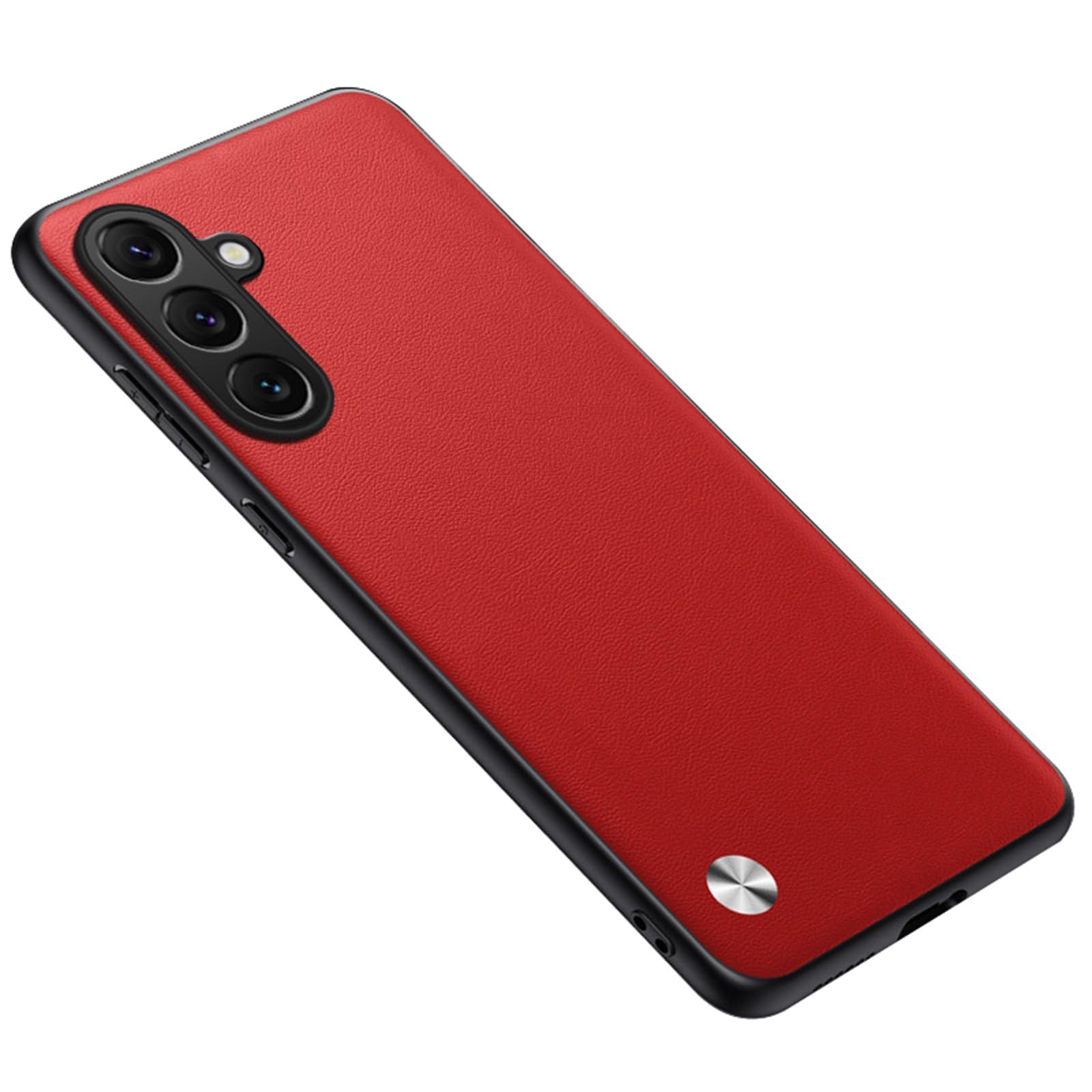 Étui cuir Galaxy S26 Plus antichoc souple et mince rouge