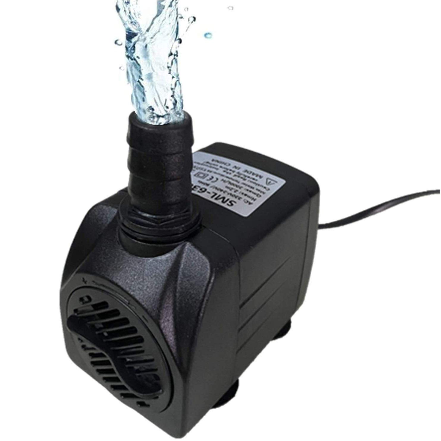 SEALON Mini Submersible Water Pump 30W Ultra-Quiet Fountain Aquarium Fish Tank Pump with 48 Hours Anti Dry Burning 440Gph 2000L/H 1.7m Cord