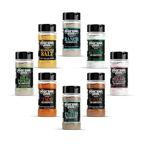 Pork King Good Variedad de condimentos para cocinar y condimento de palomitas de maíz, apto para cetogénicos, paleo, sin MSG, sin gluten