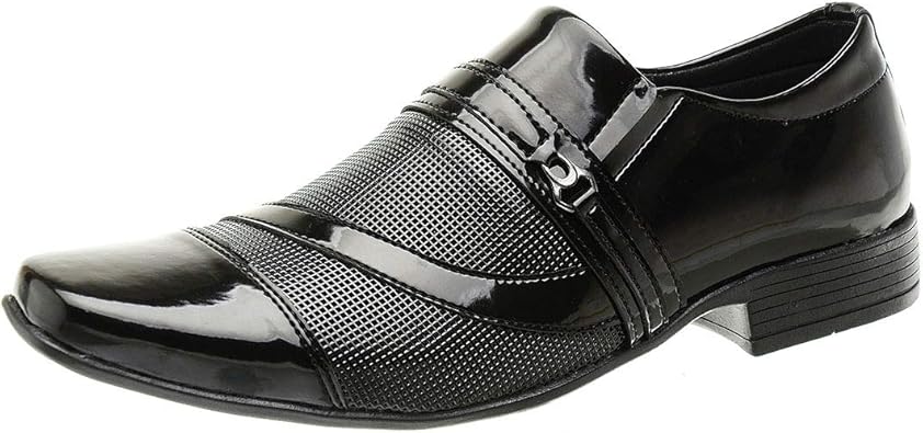 Sapato Social Masculino SLZ 1061 Verniz Preto | Amazon.com.br