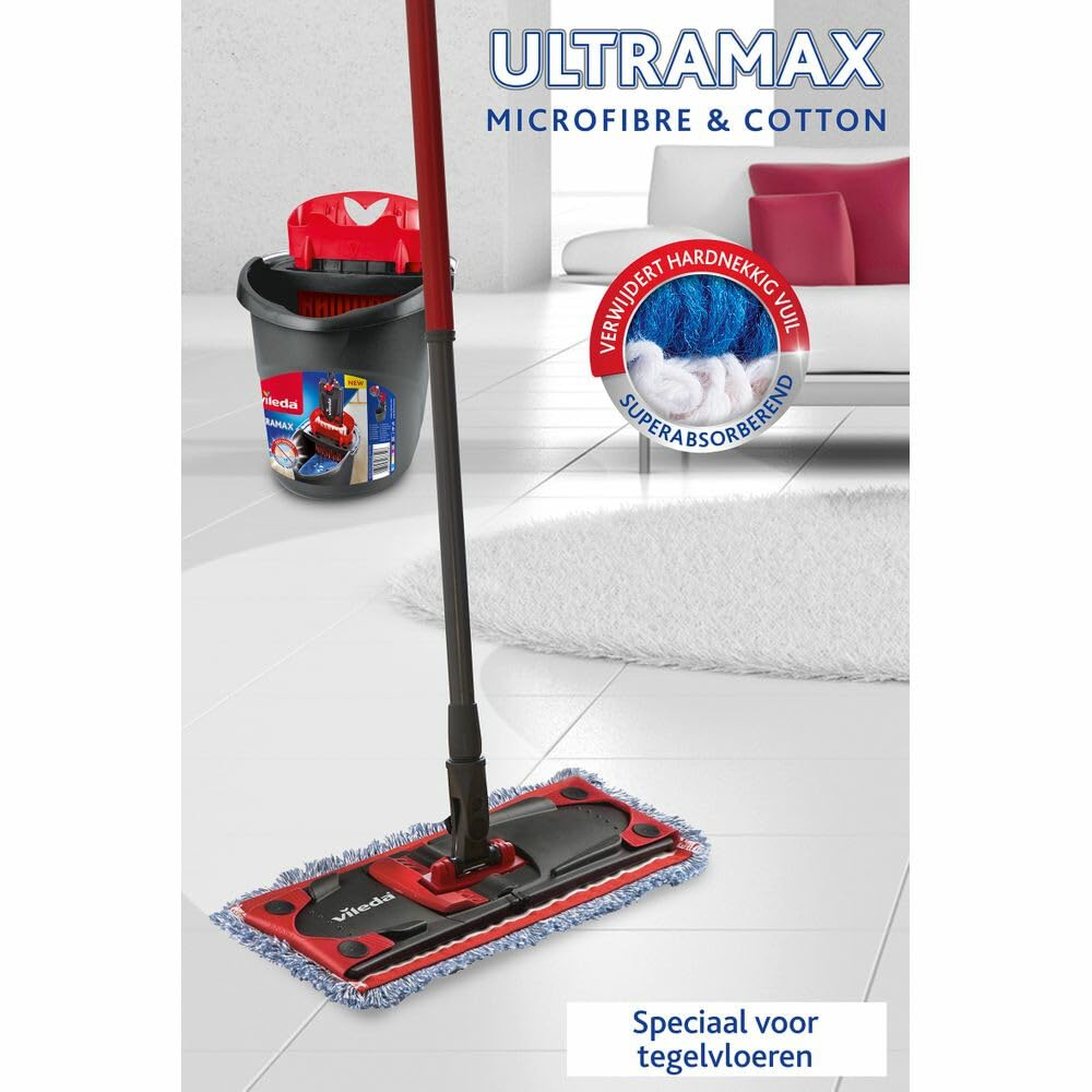 Vileda Ultramax Micro/Coton Spécial Carrelage Balais Laveurs