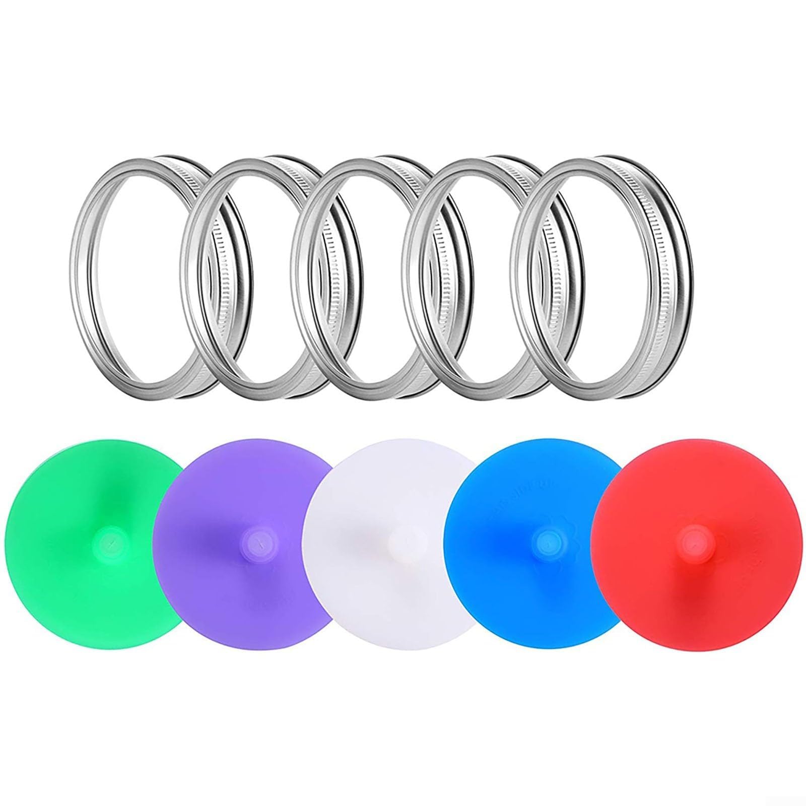 Pickle Pipes - Waterless Airlock Fermentation Lids - Regular Mouth Jar Fermenter Cap - Silicone