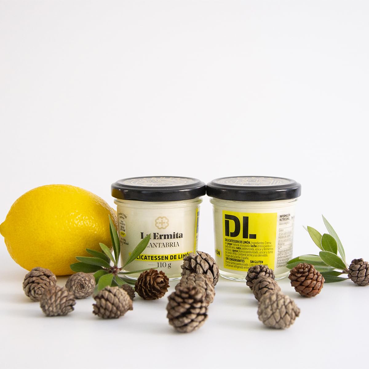LA ERMITA Delicatessen de Limón, Postre Lácteo Cremoso, Sin Gluten, 110 g Pack 6