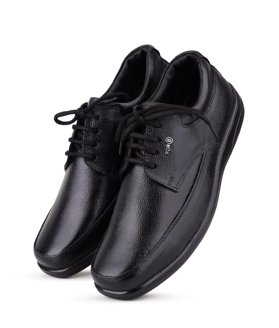 Men's Leather Formal Shoes, 1414, Black, Ultra Soft Real Leather Insole and Lining, Square Toe Design, Double Density PU Soles, Wide Fit Comfort, Business Casual, Office Wear Shoes | Perfect for Office Wear & Formal Dress.-image-48