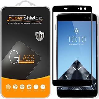 Supershieldz (2 Pack) Designed for Alcatel Idol 4S Tempered Glass Screen Protector, (Full Screen Coverage) Anti Scratch, Bubble Free (Black)