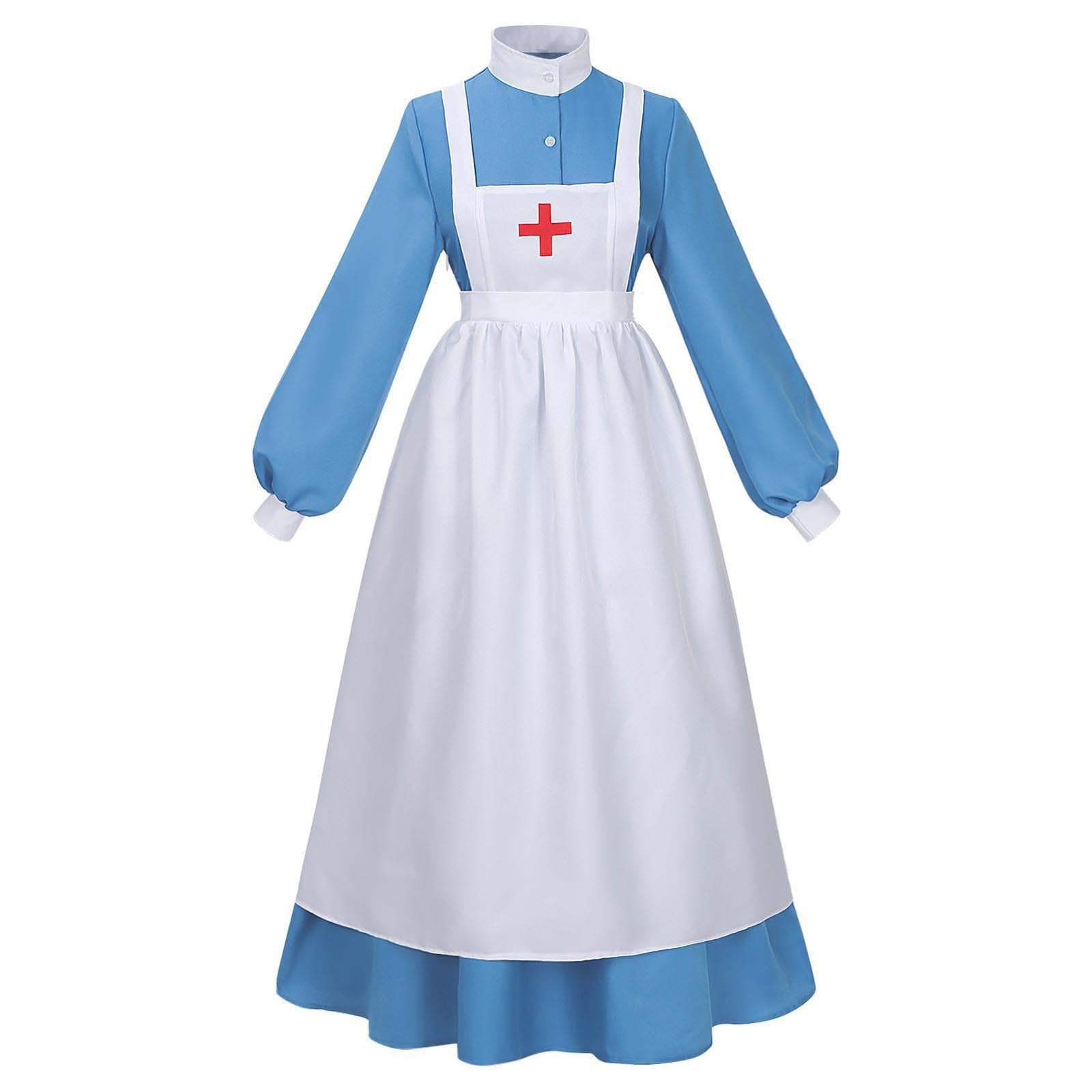 Cosplay Donna,Abito lungo medievale con maniche vaporose elegante vestito letterario rinascimentale per feste a tema storico costume teatrale raffinato da donna