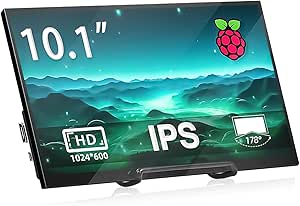 HAMTYSAN 7 Zoll Raspberry Pi Display Mini Monitor Externes Display 800x480 IPS Bildschirm Kleiner HDMI Monitor für Raspberry Pi 5/4/3/2/Zero/B/B Jetson Nano Win11/10/8/7