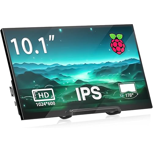 10.1'' Small HDMI Monitor Second Monitor for Pi 5 Laptop