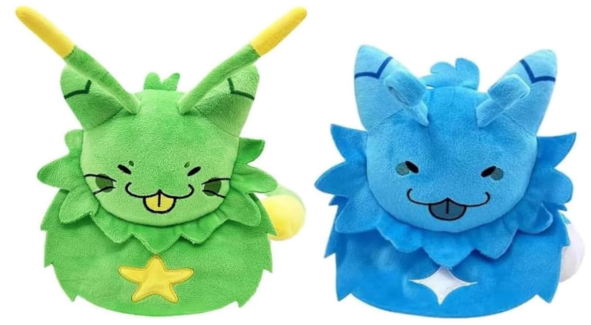 Photo 1 of Gnarpy Plush, Regretavator Plush - Soft Stuffed Alien Cat Doll, Cute Green Plushie for Kids and Fans, Plushie Doll Gifts (2pcs)