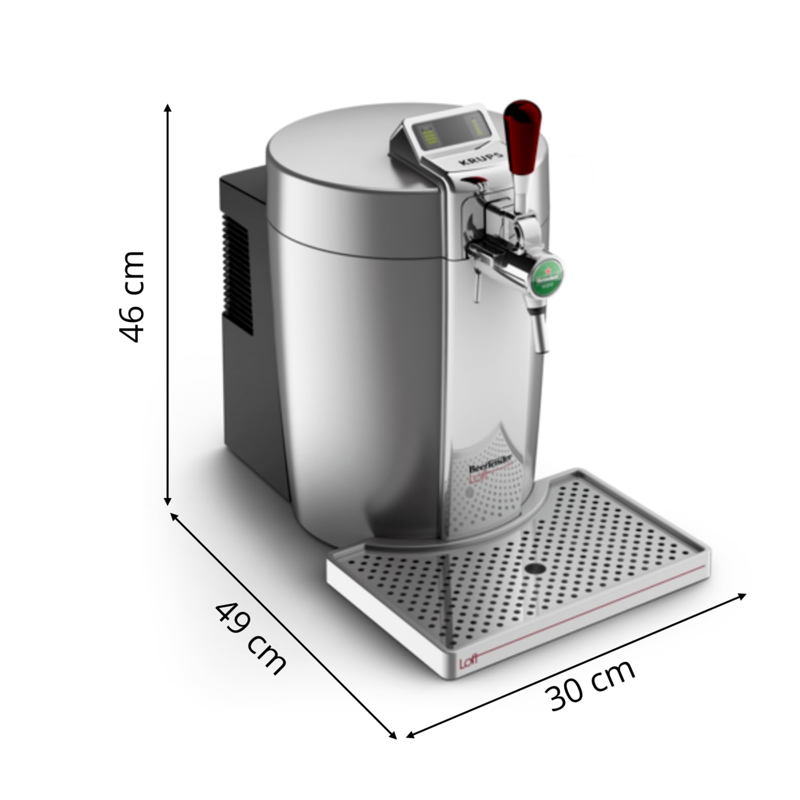 Krups Beertender Machine bière pression Loft Edition Silver VB700E00, Fûts de 5 L, Témoin lumineux
