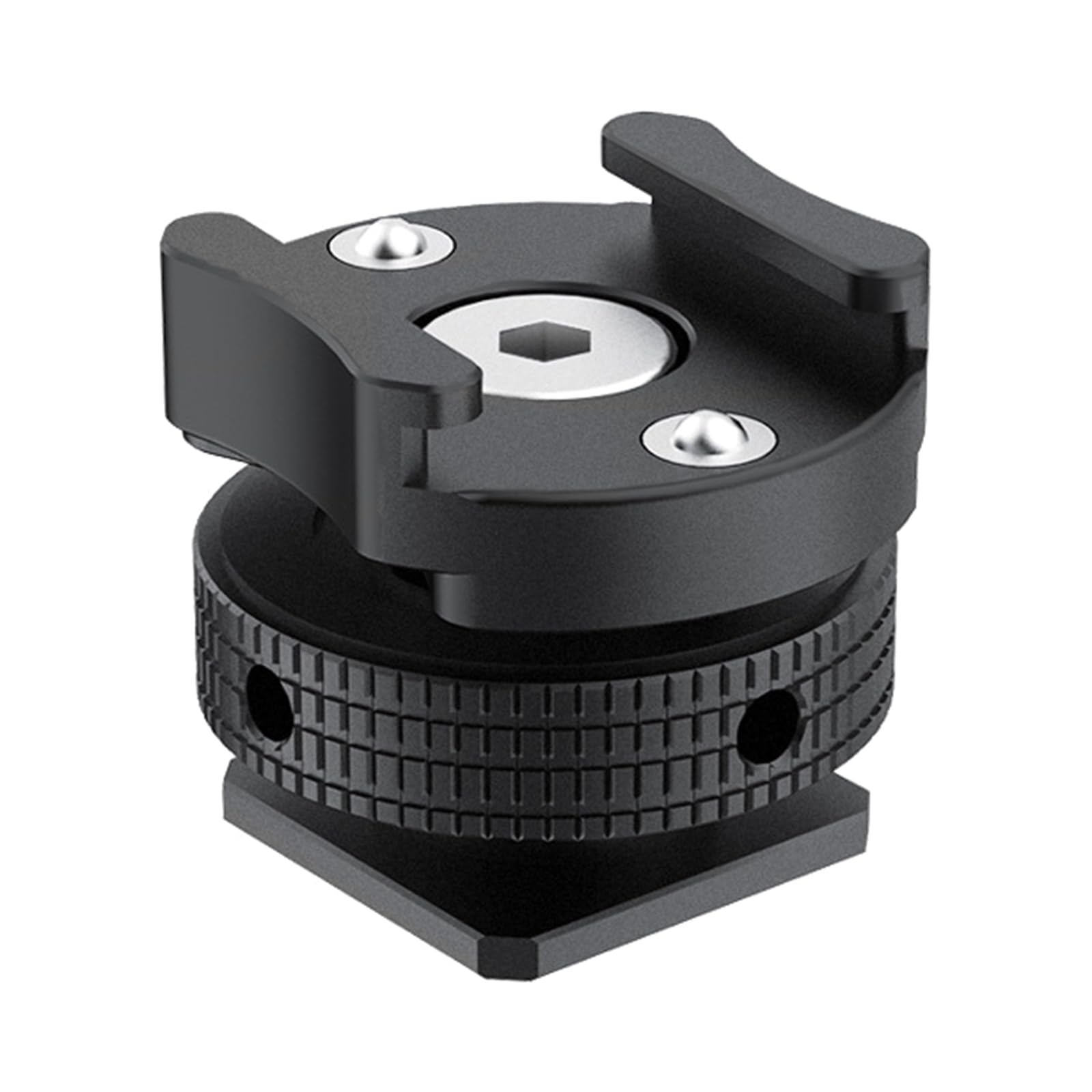 360 Degree Rotating Microphone Cold Shoe Mount Holder Quick Release for Flexible Auditory Positioning