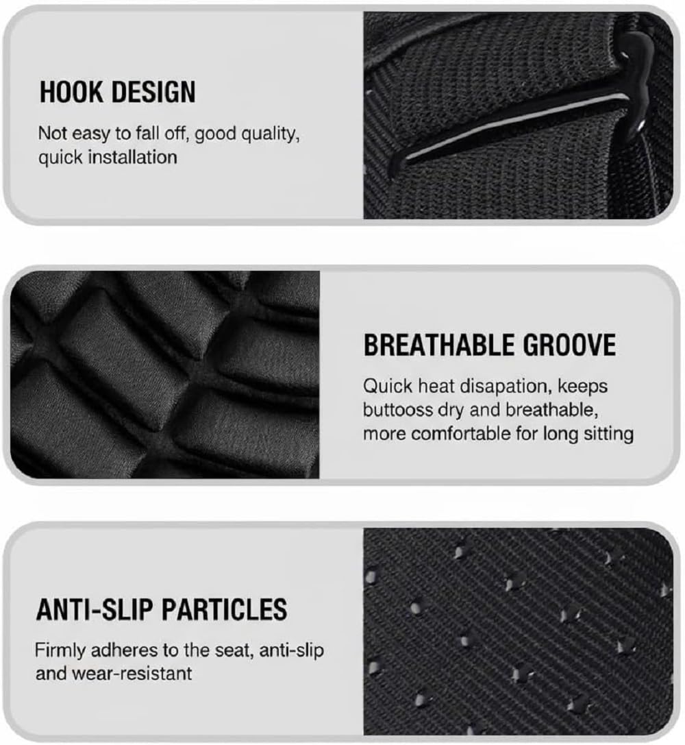 Coussin Selle Moto pour Moto Guzzi Stelvio 2008-2024, Epais Respirant Absorbant Durable Housse Antidérapante, Longs Trajets Confort Coussin de Siège