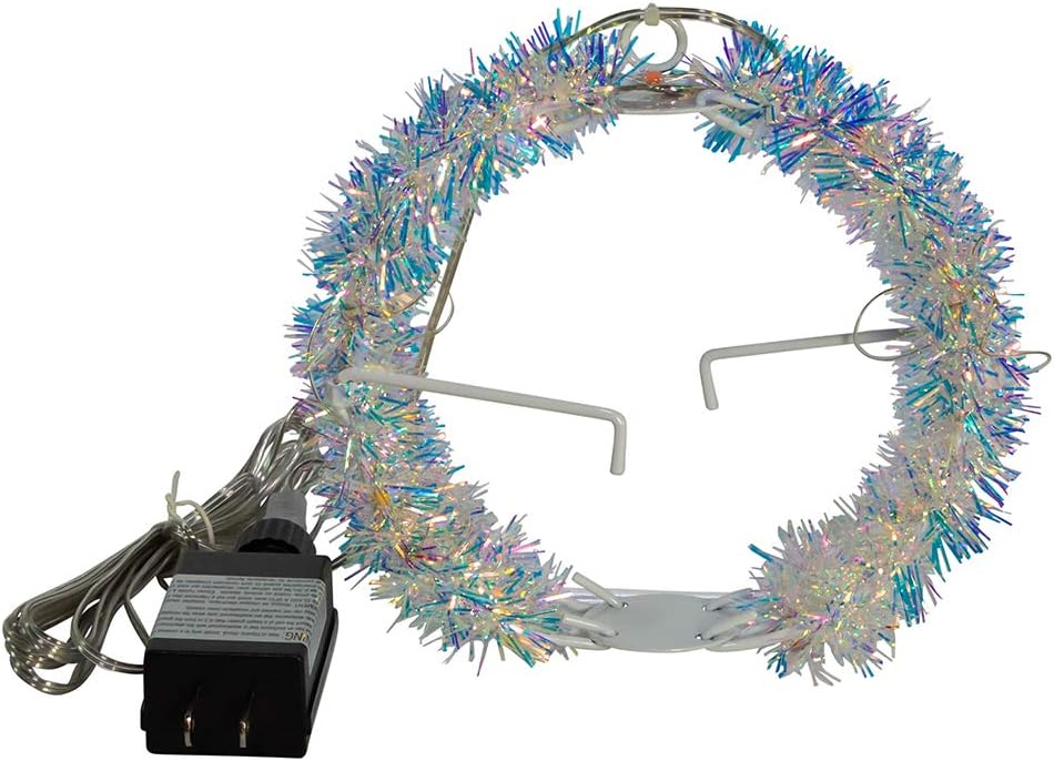 Kurt S. Adler 6-Inch Multi-Color LED Tinsel Foldable Sphere