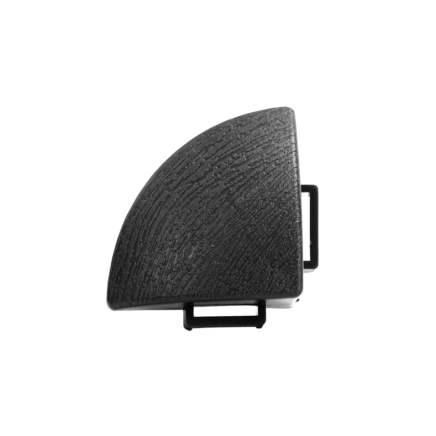 FloorPops 11.8-in by 1.96-in Corner Piece Dark Grey Interlocking Deck Tiles, Pack of 4 Tiles, FPD6187