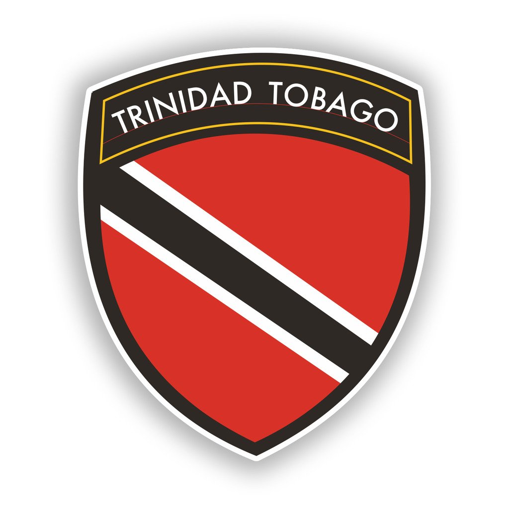 2 x 10cm/100mm Trinidad Tobago Flag Design Vinyl Stickers Travel Luggage #10663